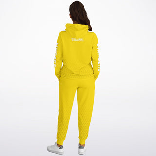 Womens Hoodie & Lettered Jogger - Yellow Sun