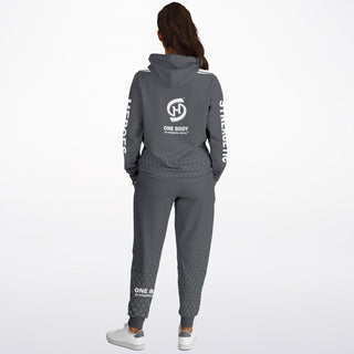 Womens Lettered Hoodie & Jogger - Shadow Gray - Synergetic Heroes