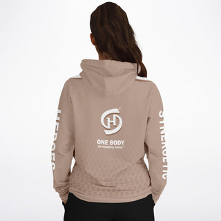 Womens Hoodie - Taupe Stone - Synergetic Heroes