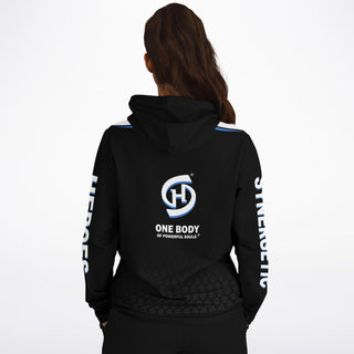 Womens Hoodie - Obsidian Black - Synergetic Heroes