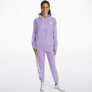 Womens Lettered Hoodie & Jogger - Lavender Mist - Synergetic Heroes