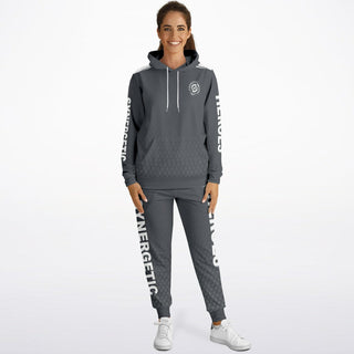 Womens Lettered Hoodie & Jogger - Shadow Gray - Synergetic Heroes