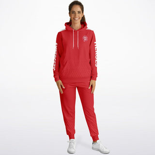 Womens Hoodie & Jogger - Fire Red - Synergetic Heroes