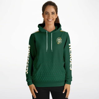 Womens Hoodie - Emerald Green - Synergetic Heroes