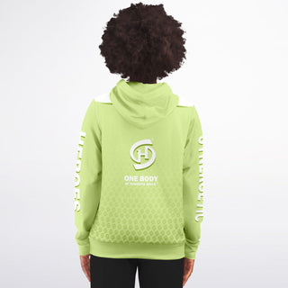 Womens Zip-Up Hoodie - Harmony Green - Synergetic Heroes