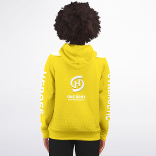 Womens Zip-Up Hoodie - Yellow Sun - Synergetic Heroes