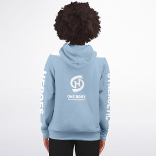 Womens Zip-Up Hoodie - Angel Blue - Synergetic Heroes