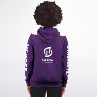 Womens Zip-Up Hoodie - Purple Shield