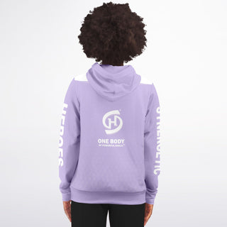 Womens Zip-Up Hoodie - Lavender Mist - Synergetic Heroes