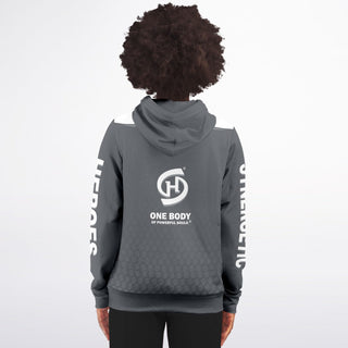 Womens Zip-Up Hoodie - Shadow Gray - Synergetic Heroes