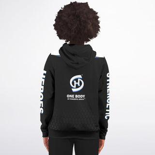 Womens Zip-Up Hoodie - Obsidian Black - Synergetic Heroes