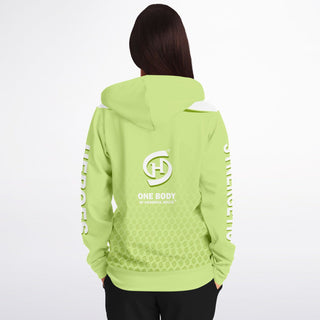 Womens Zip-Up Hoodie - Harmony Green - Synergetic Heroes