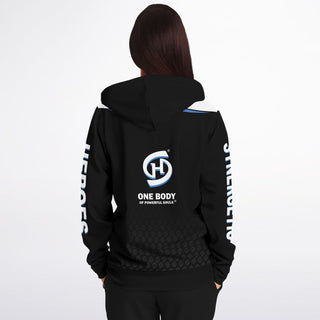 Womens Zip-Up Hoodie - Obsidian Black - Synergetic Heroes