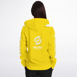 Womens Zip-Up Hoodie - Yellow Sun - Synergetic Heroes