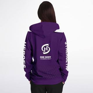 Womens Zip-Up Hoodie - Purple Shield