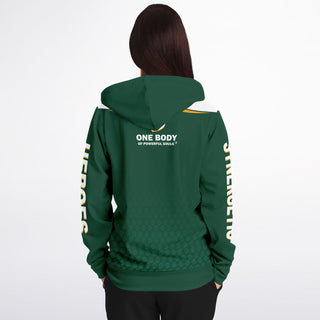 Womens Zip-Up Hoodie - Emerald Green
