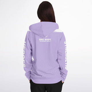 Womens Zip-Up Hoodie - Lavender Mist