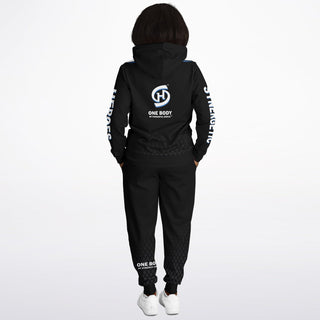 Womens Lettered Hoodie & Jogger - Obsidian Black - Synergetic Heroes