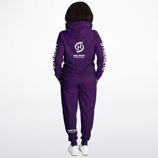 Womens Hoodie & Lettered Jogger - Purple Shield