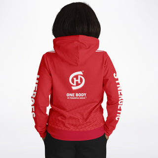 Womens Hoodie - Fire Red - Synergetic Heroes