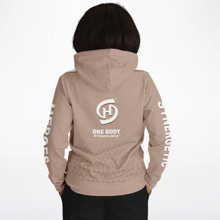 Womens Hoodie - Taupe Stone - Synergetic Heroes