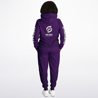 Womens Hoodie & Emblem Jogger - Purple Shield