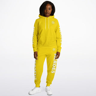 Womens Lettered Hoodie & Jogger - Yellow Sun - Synergetic Heroes