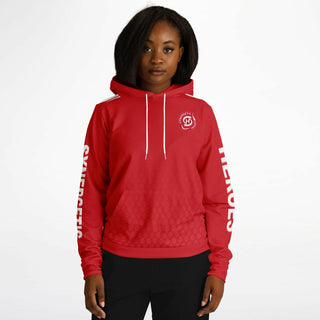 Womens Hoodie - Fire Red - Synergetic Heroes