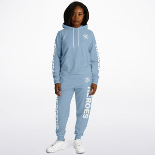 Womens Lettered Hoodie & Jogger - Angel Blue - Synergetic Heroes