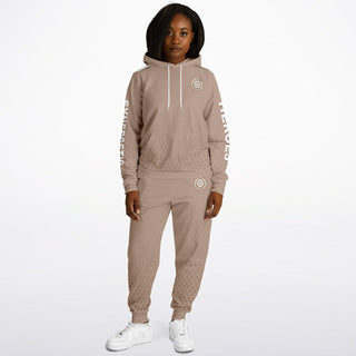 Womens Hoodie & Jogger - Taupe Stone - Synergetic Heroes