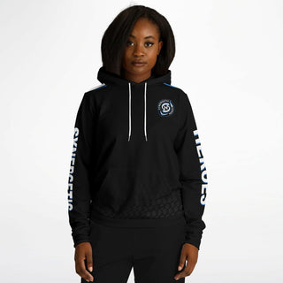 Womens Hoodie - Obsidian Black - Synergetic Heroes