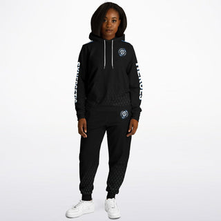 Womens Hoodie & Jogger - Obsidian Black - Synergetic Heroes