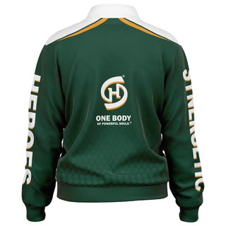 Womens Track Jacket - Emerald Green - Synergetic Heroes