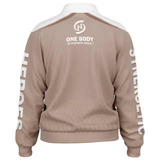 Womens Track Jacket - Taupe Stone