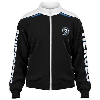 Womens Track Jacket - Obsidian Black - Synergetic Heroes