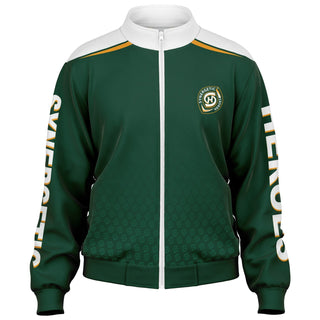 Womens Track Jacket - Emerald Green - Synergetic Heroes