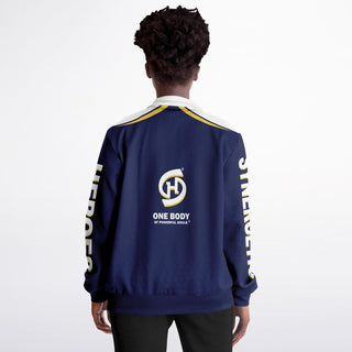 Womens Track Jacket - Midnight Blue - Synergetic Heroes