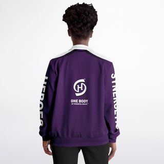 Womens Track Jacket - Purple Shield