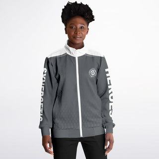 Womens Track Jacket - Shadow Gray - Synergetic Heroes