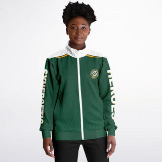 Womens Track Jacket - Emerald Green - Synergetic Heroes