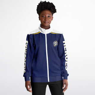 Womens Track Jacket - Midnight Blue - Synergetic Heroes