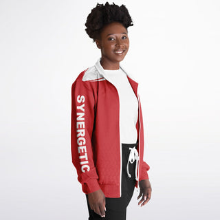 Womens Track Jacket - Fire Red - Synergetic Heroes