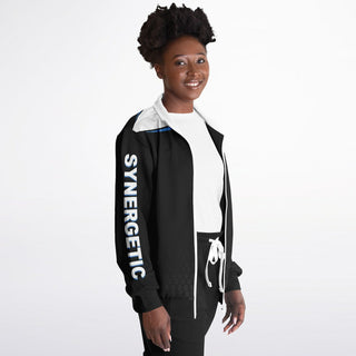 Womens Track Jacket - Obsidian Black - Synergetic Heroes