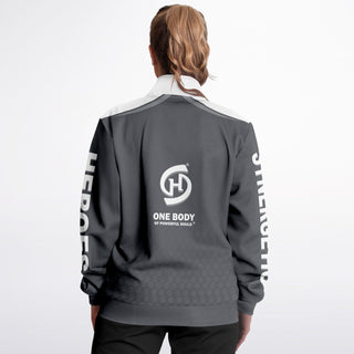 Womens Track Jacket - Shadow Gray - Synergetic Heroes