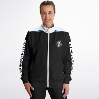 Womens Track Jacket - Obsidian Black - Synergetic Heroes