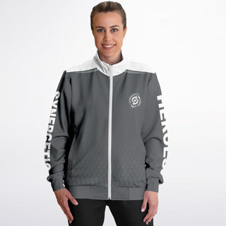 Womens Track Jacket - Shadow Gray - Synergetic Heroes