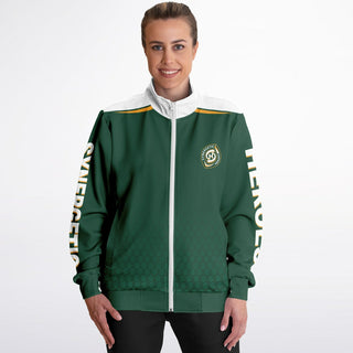 Womens Track Jacket - Emerald Green - Synergetic Heroes