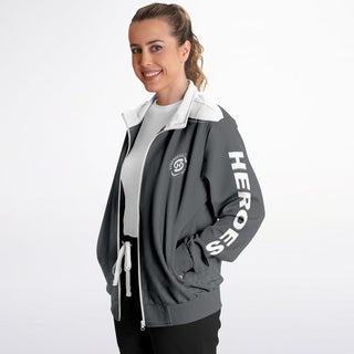 Womens Track Jacket - Shadow Gray - Synergetic Heroes