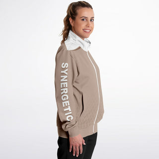 Womens Track Jacket - Taupe Stone